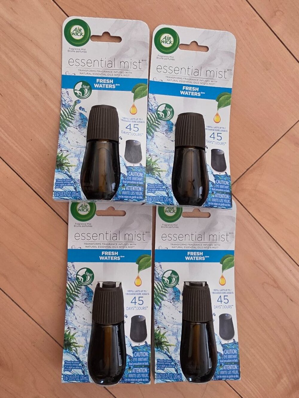 4 pk Air Wick Essential Mist Refill - Fresh Waters